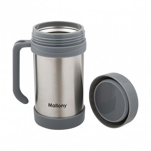 Термос Mallony Valente, 0,5 л, серый фото