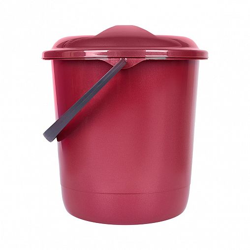 Ведро Spin&Clean Rock'n'Roll, с крышкой, 12 л, бордо фото