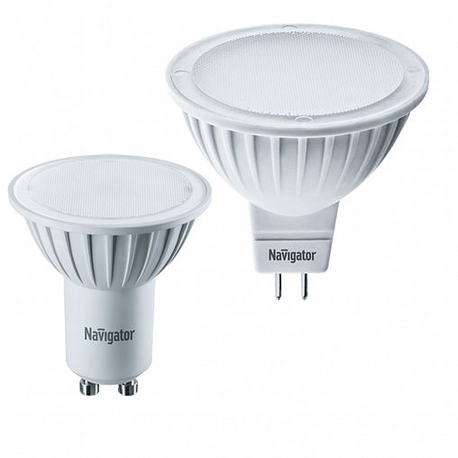 Лампа светодиодная LED Navigator Софит, GU5.3, MR16, 7 Вт, 4000 K, холодный свет фото