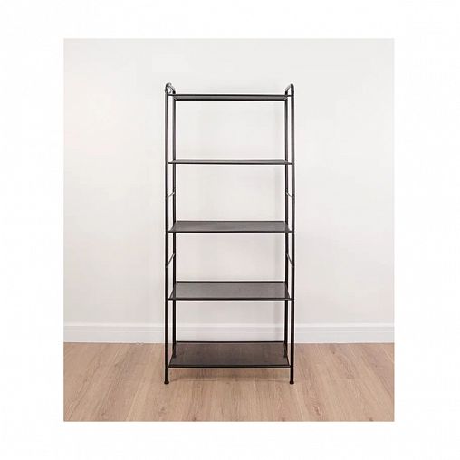 Стеллаж ЗМИ Валенсия 25, 5 полок, 65,5 x 30 x 155,5 см, черный фото