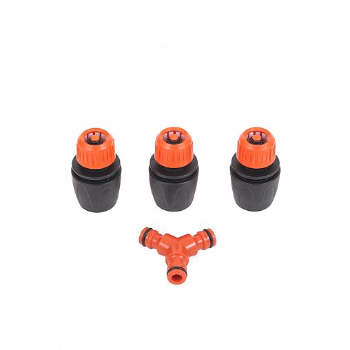 Набор фитингов для шлангов Жук 1/2", тройник, 3 коннектора фото