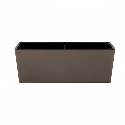 Ящик балконный InGreen London Cube, со вставкой, 40 см, французский платан фото