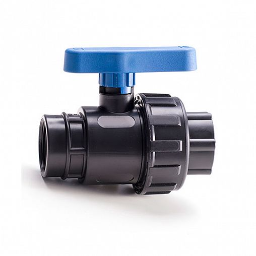 Кран шаровой для ПНД труб Lammin, внутренняя/внутренняя резьба, 1" фото