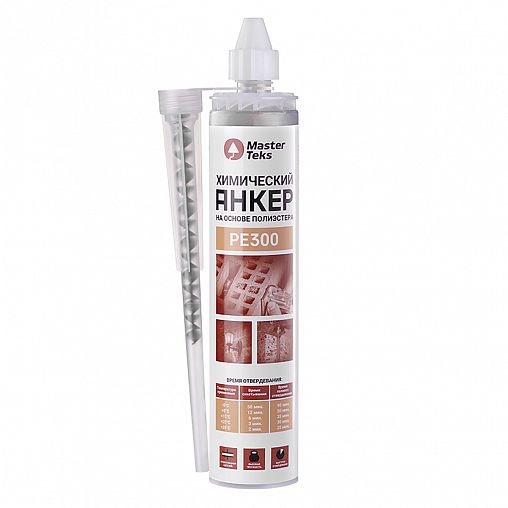 Анкер химический MasterTeks PE300, всесезонный, двухкомпонентный, 300 мл фото