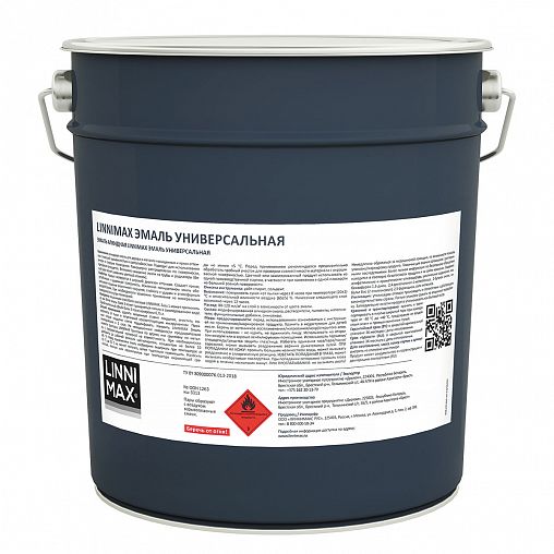 Эмаль алкидная Linnimax, универсальная, шелковисто-матовая, база 3, бесцветная, 8,28 л фото