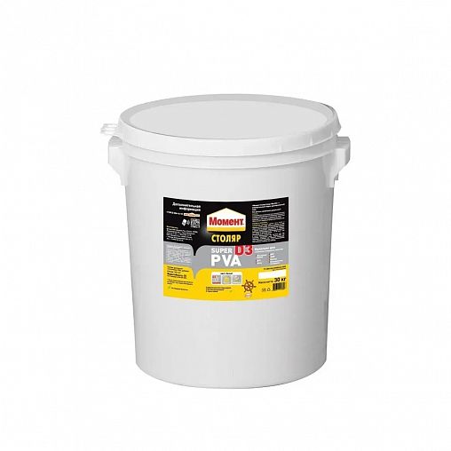 Клей ПВА Момент Столяр Super PVA D3, 30 кг фото