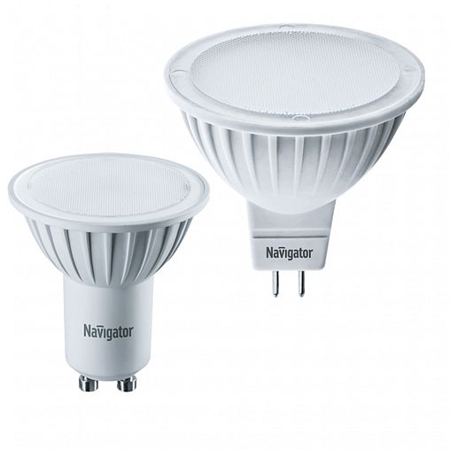 Лампа светодиодная LED Navigator Софит, GU5.3, MR16, 5 Вт, 4000 K, холодный свет фото