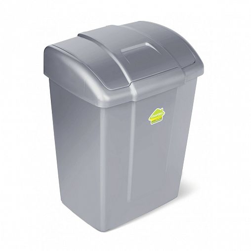 Контейнер для мусора Martika Форте, 13 л, серебристый фото