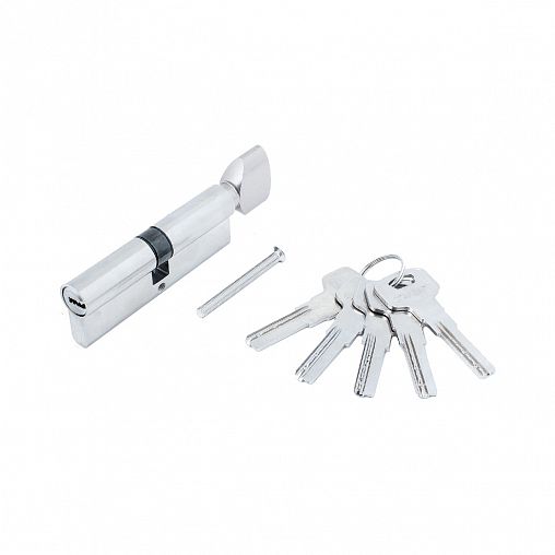 Цилиндровый механизм Стандарт Z.F.90В-5K SN, ключ/вертушка, матовый никель фото