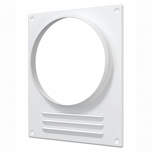 Площадка торцевая Era 150ПТМР, сталь, с решеткой, с фланцем 150 мм, 196 x 236 мм фото