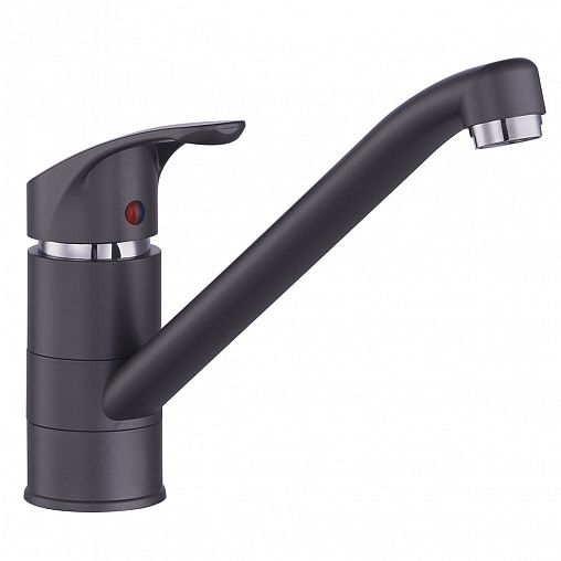 Смеситель для кухни PLStart PL4515-17, графит/хром фото