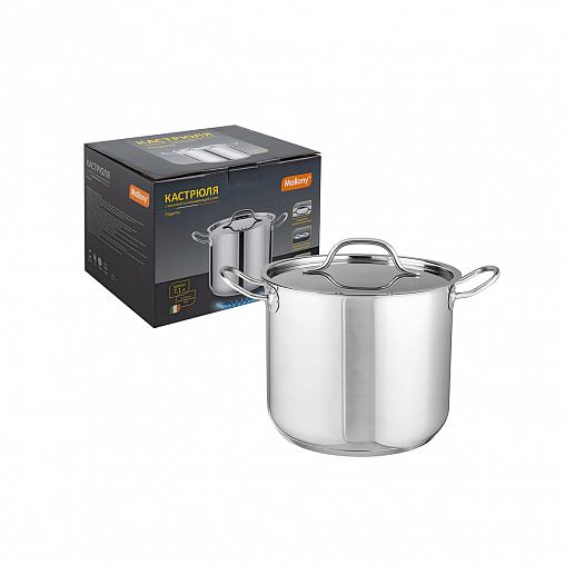 Кастрюля Mallony Elegante с крышкой, нержавеющая сталь, 7,1 л фото
