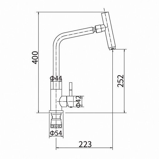 Смеситель для кухни Fashun A54001-A, сатин фото