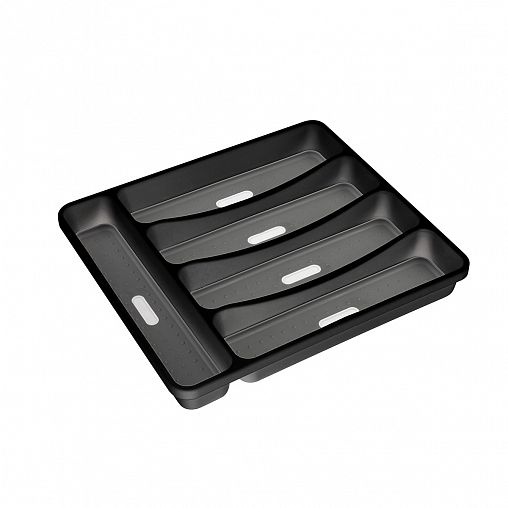Лоток для столовых приборов Mallony Forma, 32,5 x 28,5 x 4,5 см, черный фото