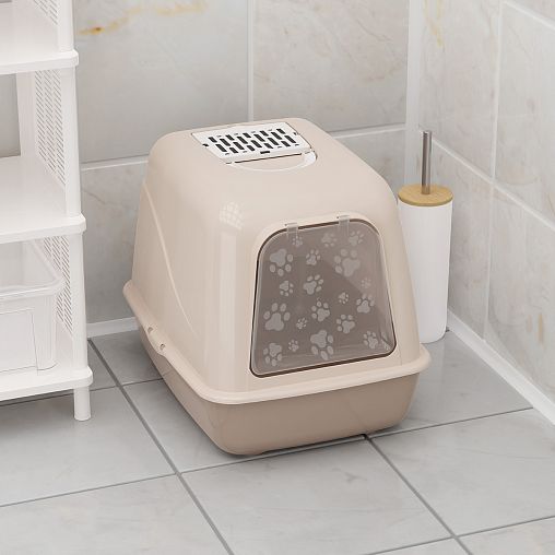 Лоток для животных Альтернатива, закрытый, бежевый фото