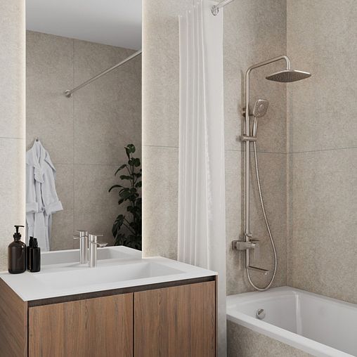 Смеситель для раковины с коротким изливом Milardo Maze, сатин фото