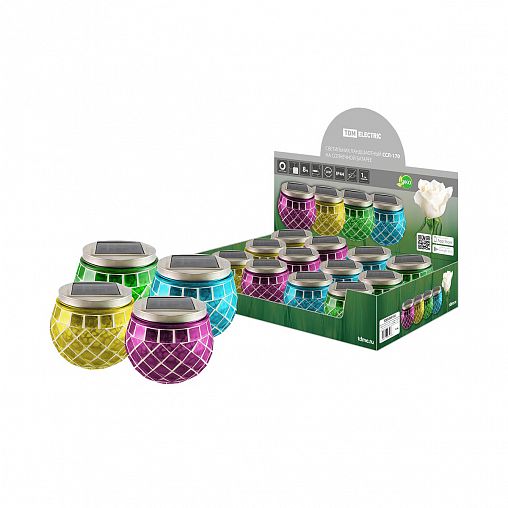 Светильник садовый Tdm Electric Макс ССЛ-170, на солнечной батарее, IP44, 9 x 9 x 10 см фото