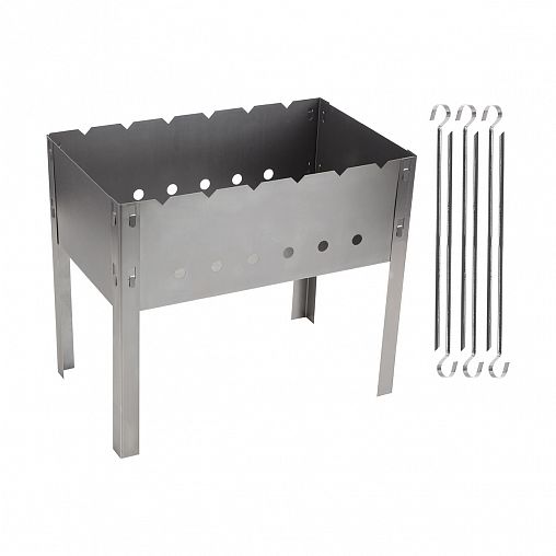 Мангал Ecos, сборный, 6 шампуров, толщина 0,5 мм, 400 x 240 x 350 мм фото