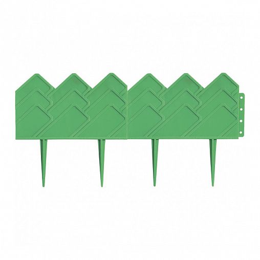 Бордюр садовый Palisad Кантри, 14 x 310 см, 13 секций, зеленый фото