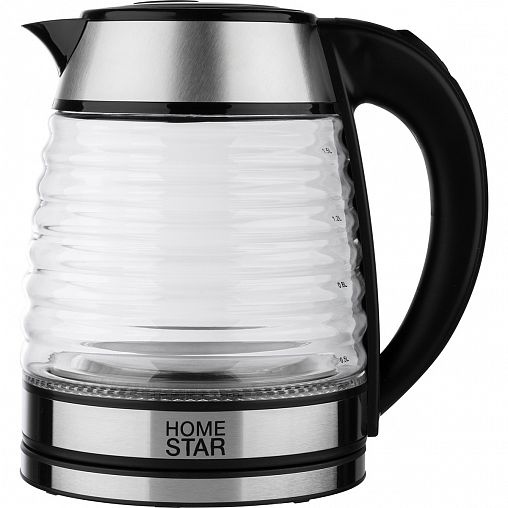 Стеклянный чайник электрический Homestar HS-1046, 1,5 л фото