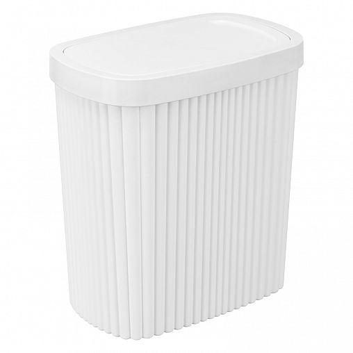Контейнер для мусора Бытпласт Velvet, 5,9 л, белый фото