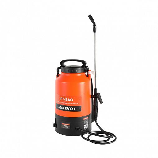 Опрыскиватель аккумуляторный Patriot PT-5AC, 12 В, 1,3 Ач, 5 л, с АКБ и ЗУ фото