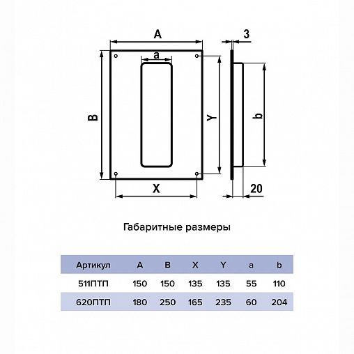 Площадка торцевая Era 620ПТП, пластик, с фланцем 60 x 204 мм, 180 x 250 мм фото