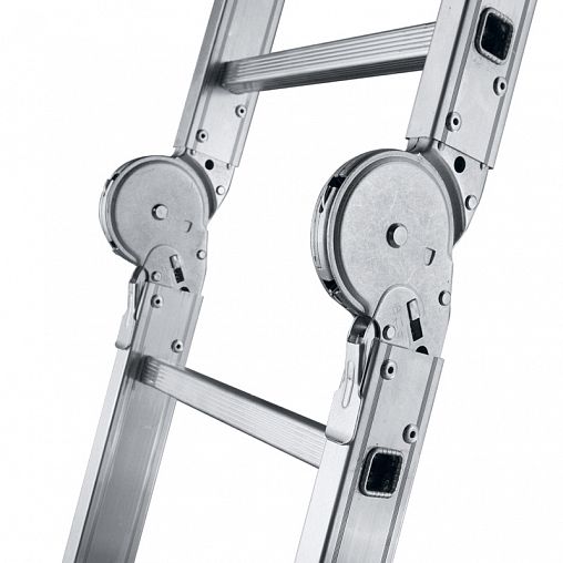 Лестница-трансформер шарнирная Alumet T455, алюминиевая, 4 x 5 ступеней, 2,8 - 5,79 м фото