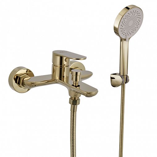 Смеситель для ванны с душем Fashun A3285-35, золото фото