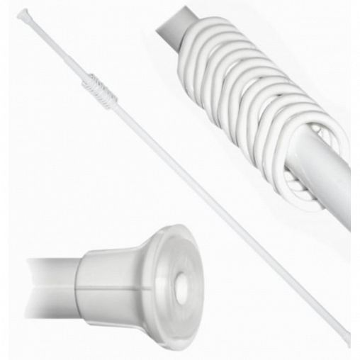 Карниз для ванной раздвижной Violet, с кольцами, 280 см, белый фото