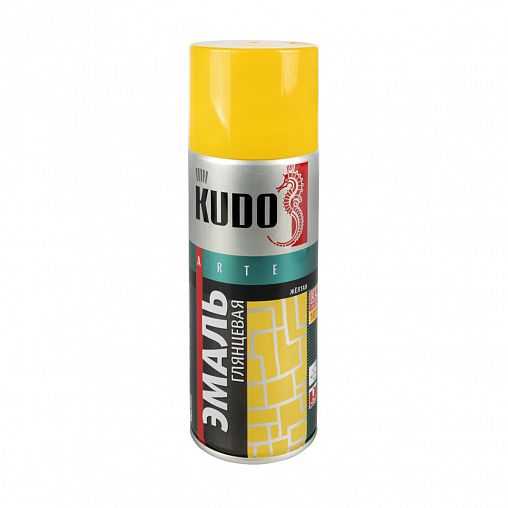 Аэрозольная алкидная краска Kudo KU-1013, 520 мл, RAL 1018, желтая цена .