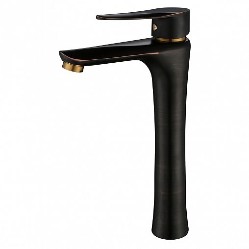 Смеситель для раковины с высоким изливом Профсан ПСМ-301-6, однорычажный, двухцветный фото