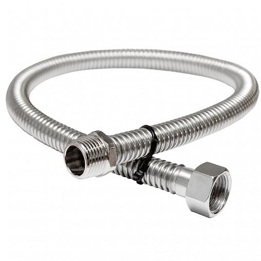Сильфонная подводка для газа из нержавеющей стали Elka 1/2", 300 см, гайка-штуцер фото