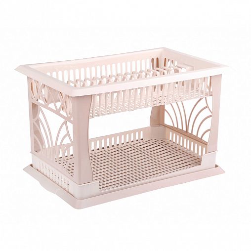 Сушилка для посуды Альтернатива Мечта Хозяйки №2, 48 x 30,5 x 30 см, светло-бежевая фото