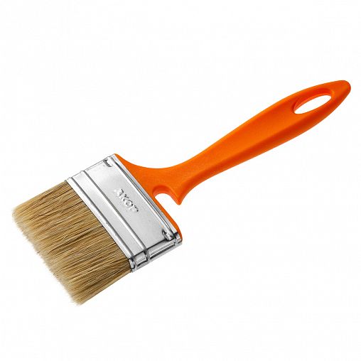 Кисть плоская фасадная Акор Эксперт, смешанная щетина, пластиковая ручка, 70 x 12 мм фото