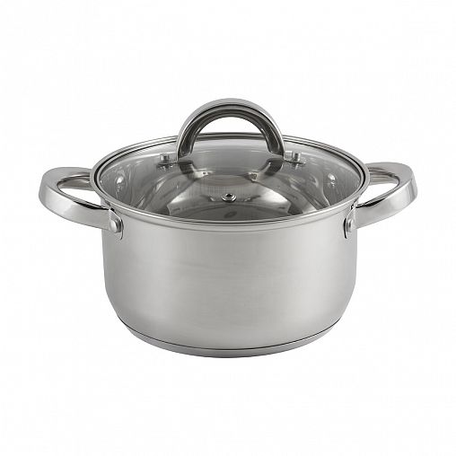 Кастрюля Mallony Mediano с крышкой, нержавеющая сталь, 2,6 л фото