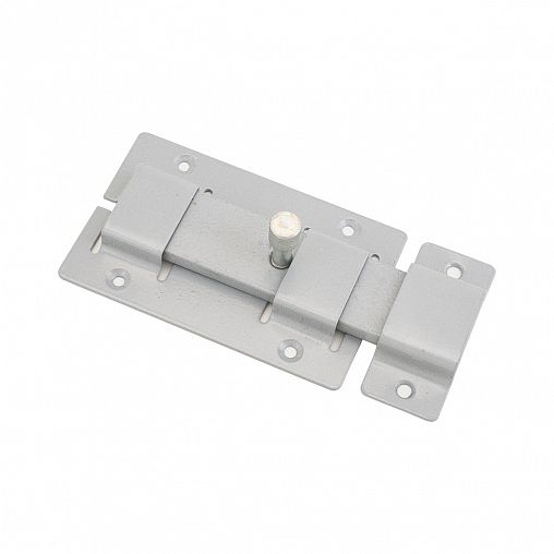 Засов дверной плоский Секрет ЗД-02, серый металлик фото