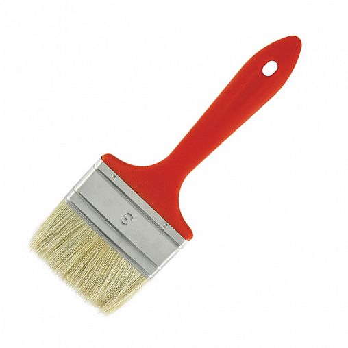 Кисть плоская Шабашка №2,5, натуральная щетина, пластиковая ручка, 63 мм фото