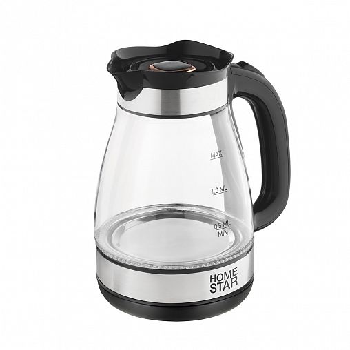 Стеклянный чайник электрический HomeStar HS-1044, 1,8 л фото