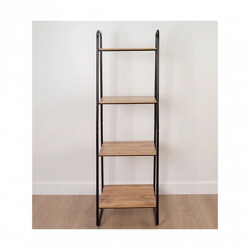 Стеллаж ЗМИ Скандинавия 14, 4 полки, 45 x 38,5 x 147 см, черный фото