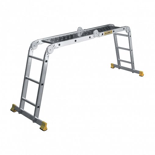 Лестница-трансформер шарнирная Alumet TW1 433, алюминиевая, 4 x 3 ступени, 2,83 - 4,65 м фото Лестница-трансформер шарнирная Alumet TW1 433, алюминиевая, 4 x 3 ступени, 2,83 - 4,65 м фото