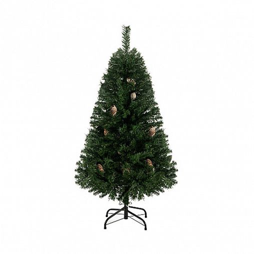 Ель искусственная Волшебная страна Зеленая с шишками, 120 см фото