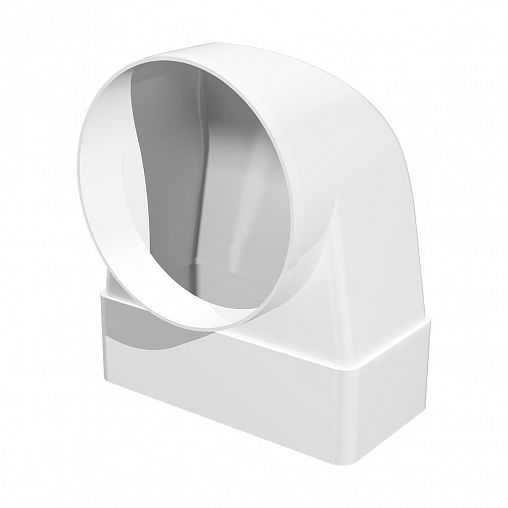 Угловой соединитель плоского воздуховода с круглым Era 511СК10КП, пластик, d 100 мм фото