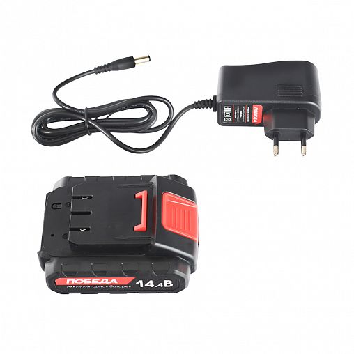 Дрель-шуруповерт аккумуляторная Победа ДА-14/2 Ли, 14,4 В, 2 x 2,2 Ач Li-ion, с 2 АКБ и ЗУ фото