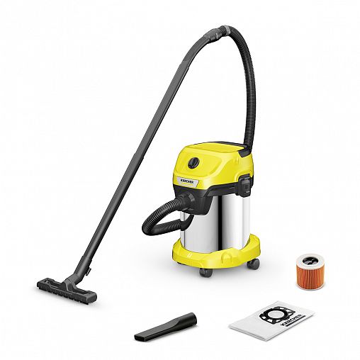 Профессиональный пылесос для сухой и влажной уборки Karcher WD 3 S V-17/4/20, 1000 Вт фото