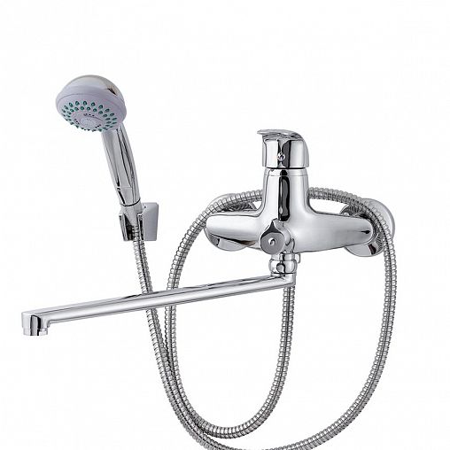 Смеситель для ванны с душем Tsarsberg TSB-950-1243, с длинным изливом, однорычажный, хром фото