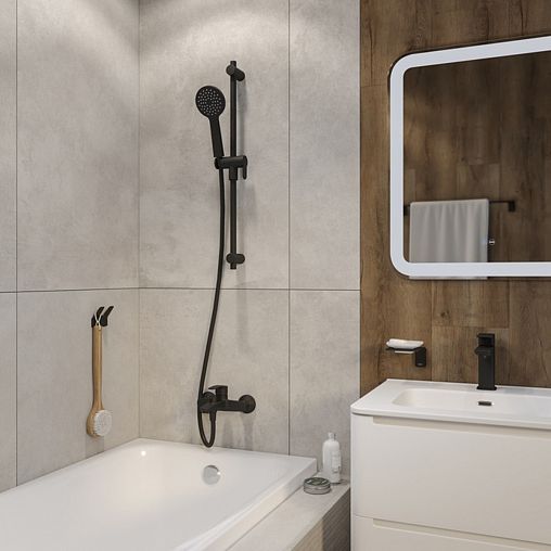 Шланг для душа IDDIS Optima Home, 1,5 м, черный матовый фото