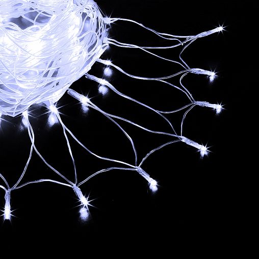 Электрогирлянда Vegas Сеть, 176 LED ламп, 8 режимов, 1,5 x 1,5 м, холодный свет фото