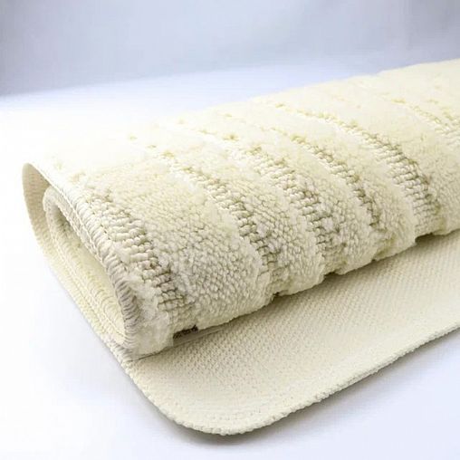 Коврик в ванную и туалет L Cadesi Lemis, 50 x 80 + 50 x 40 см, полипропилен, кремовый фото