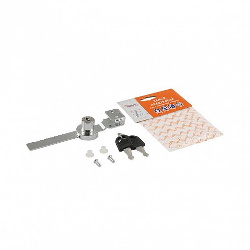 Замок мебельный Нора-М 6318, 2 ключа, хром фото